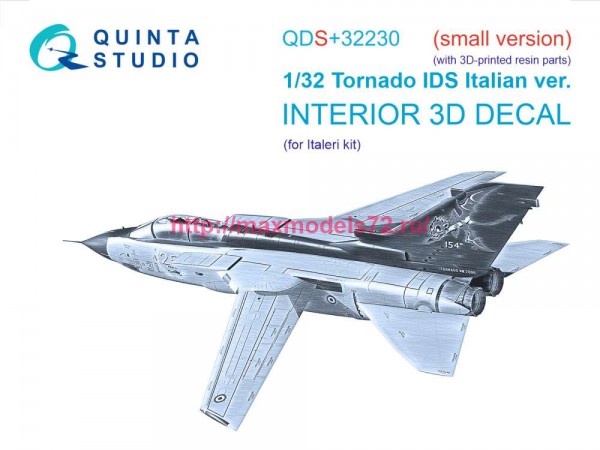 QDS+32230   3D Декаль интерьера кабины Tornado IDS Italian (Italeri) (Малая версия) (с 3D-печатными деталями) (thumb82908)